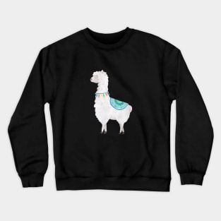 Llama Mountain Adventure Pattern Crewneck Sweatshirt